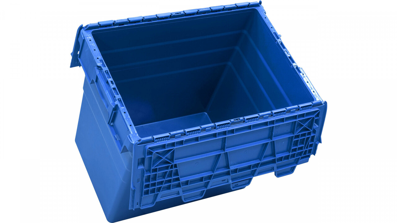 Emtrade Distributiebak 600x400x365 mm Nestbaar Stapelbaar Blauw, Nieuw