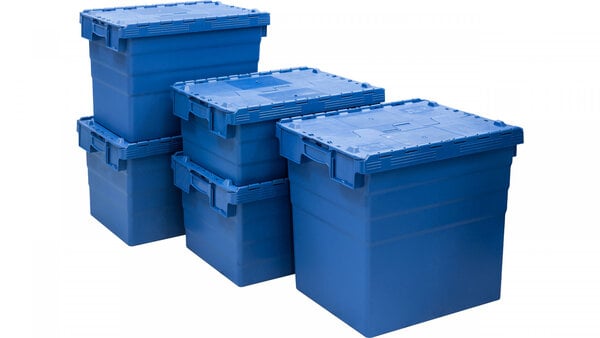Emtrade (Nieuw) Distributiebak, 600x400x365 mm, euronorm, blauw kunststof, nieuw