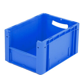 BITO Magazijnbak 400x300x220mm met grijpopening blauw, gebruikt BITO Magazijnbak 400x300x220mm met grijpopening blauw, gebruikt