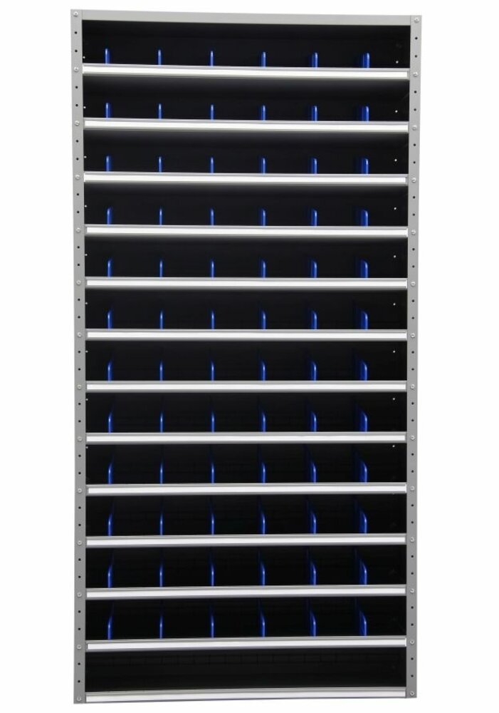 Vakkenkast schottenkast 198x100x30, 72 schotjes, Grijs, Nieuw Vakkenkast schottenkast 198x100x30, 72 schotjes, Grijs, Nieuw