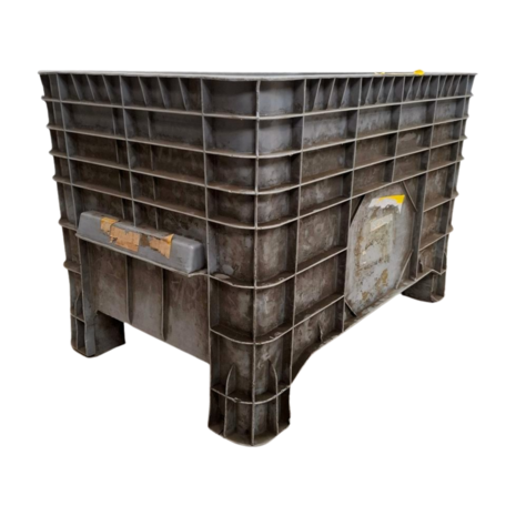 Emtrade Palletbox 640x1040x670mm gesloten 285 liter, 4 poten, gebruikt Emtrade Palletbox 640x1040x670mm gesloten 285 liter, 4 poten, gebruikt