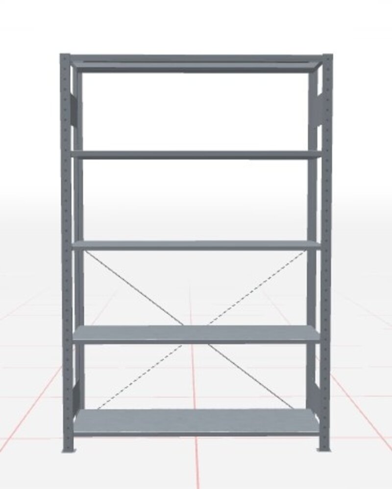 Stow Stow legbordstelling 233x130x60mm, 6 legborden, jong gebruikt Stow Stow legbordstelling 233x130x60mm, 6 legborden, jong gebruikt