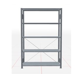 Stow Stow legbordstelling 233x130x60mm, 6 legborden, gebruikt Stow Stow legbordstelling 233x130x60mm, 6 legborden, gebruikt
