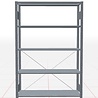 Stow Stow legbordstelling 233x130x60mm, 6 legborden, jong gebruikt Stow Stow legbordstelling 233x130x60mm, 6 legborden, jong gebruikt