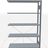 Stow Stow legbordstelling 233x130x60mm, 6 legborden, jong gebruikt Stow Stow legbordstelling 233x130x60mm, 6 legborden, jong gebruikt