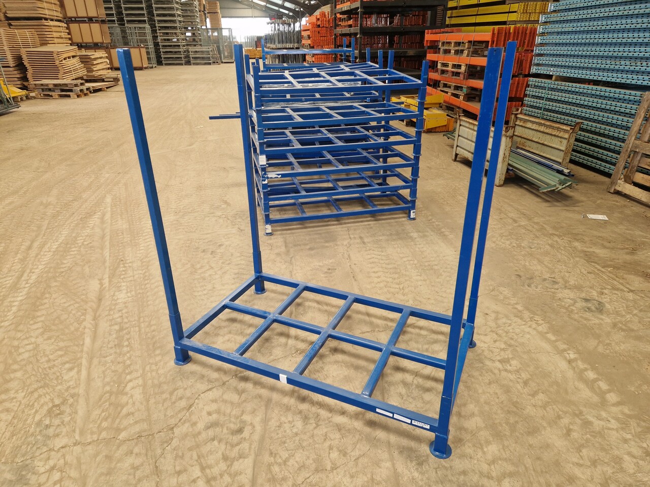 Emtrade Stapelrek 1395x800xH1500mm blauw, gebruikt Emtrade Stapelrek 1395x800xH1500mm blauw, gebruikt