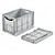 Emtrade Vouwkrat klapkrat 600x400x400mm, extra stevig, 80l, grijs, gebruikt Emtrade Vouwkrat klapkrat 600x400x400mm, extra stevig, 80l, grijs, gebruikt