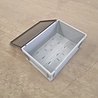 Emtrade Stapelbak met deksel, 600x400x220 mm, euronorm, grijs pp, gebruikt