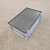 Emtrade Stapelbak met deksel, 600x400x220 mm, euronorm, grijs pp, gebruikt
