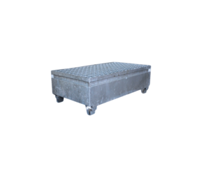 Emtrade (Nieuw) Stalen lekbak ibc tank 220 liter verzinkt, nieuw