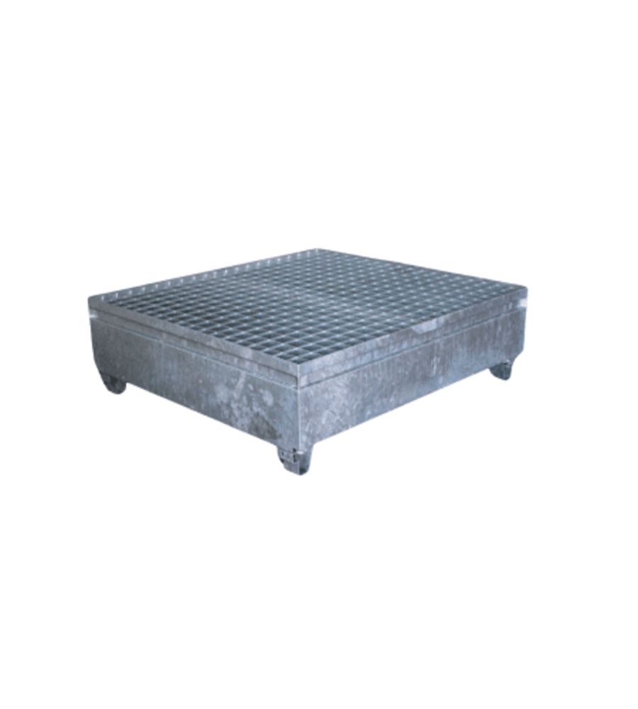 Emtrade Stalen lekbak IBC tank 1050 liter verzinkt, nieuw