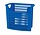 Inzamelkorf geperforeerd 32 liter blauw met inwerp opening - papierbak, gebruikt