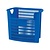 Inzamelkorf geperforeerd 32 liter blauw met inwerp opening - papierbak, gebruikt Inzamelkorf geperforeerd 32 liter blauw met inwerp opening - papierbak, gebruikt
