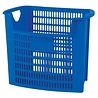 Inzamelkorf geperforeerd 32 liter blauw met inwerp opening - papierbak, gebruikt Inzamelkorf geperforeerd 32 liter blauw met inwerp opening - papierbak, gebruikt