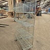 Set van 4 draadmanden 96x50x48cm op wielen, gebruikt Set van 4 draadmanden 96x50x48cm op wielen, gebruikt