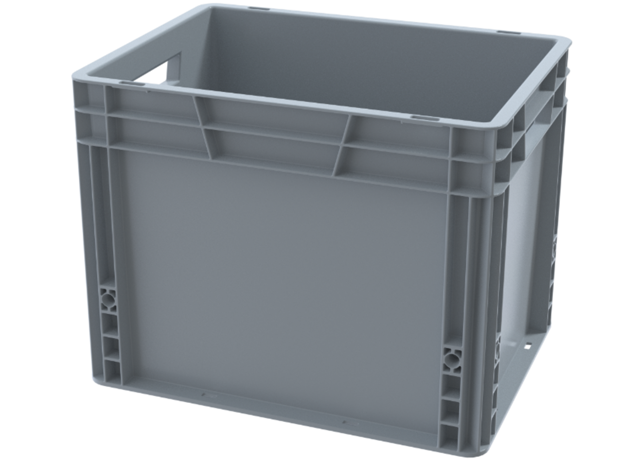 Emtrade Stapelbak Euronorm, 400x300x320 mm grijs, Gebruikt Emtrade Stapelbak Euronorm, 400x300x320 mm grijs, Gebruikt