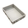 Stapelbak 60x40x12 cm, HDPE, gebruikt Stapelbak 60x40x12 cm, HDPE, gebruikt