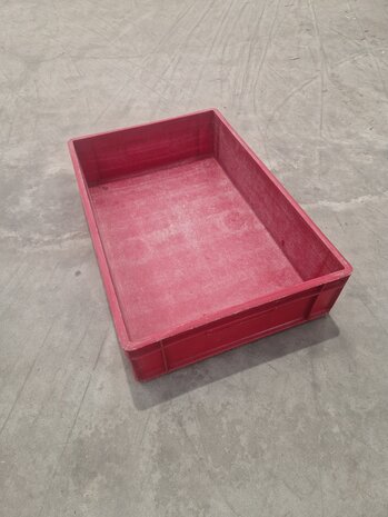 Stapelbak 600x400x145mm, HDPE, gebruikt