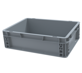 Emtrade Stapelbak 400x300x120mm Gesloten Grijs, Nieuw