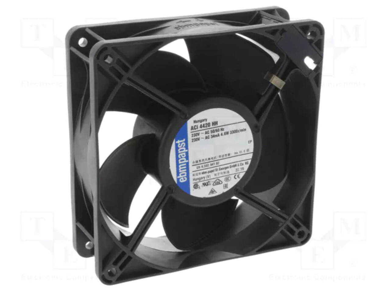 ebmpapst 8315100206 - axial fan ac 120x120x38mm 230v 172m³/h ip20, ebmpapst, new bulk / per stuk