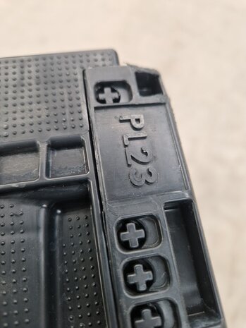 Polymer logistics Klapkrat, 600x400x233 mm, euronorm, zwart kunststof, gebruikt