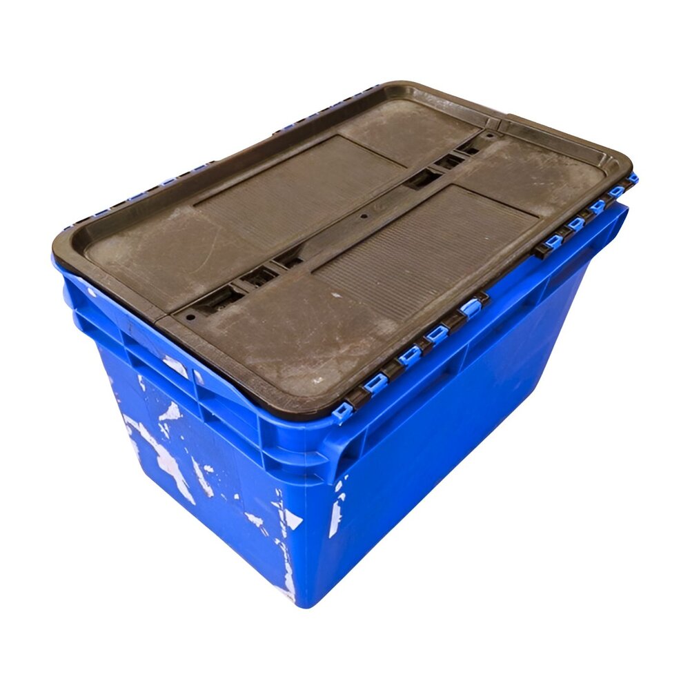 Curtec Distributiebak, 600x400x374 mm, euronorm, blauw kunststof, gebruikt