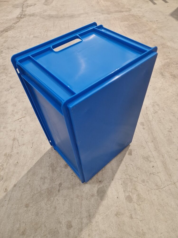 Emtrade (Nieuw) Stapelbak, 600x400x320 mm, euronorm, blauw pp, nieuw