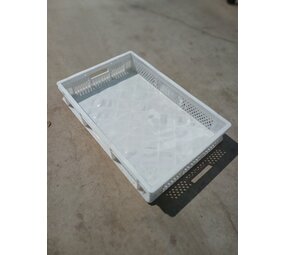 Emtrade Stapelkrat 600x400x100mm, wit, nieuw