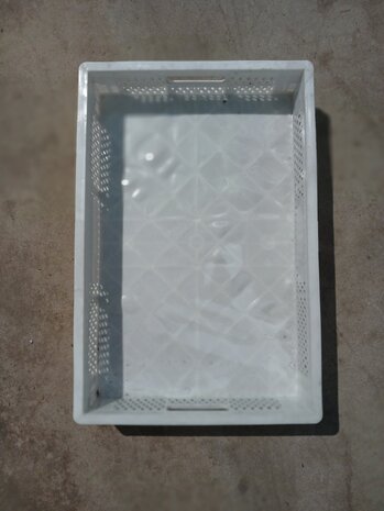 Emtrade Stapelkrat 600x400x100mm, wit, nieuw