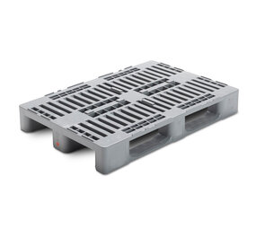 UTZ H1 Hygiene Pallet 1200x800x160mm met kratrand, grijs, nieuw