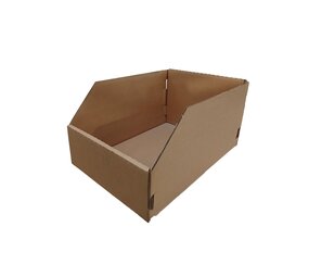 Emtrade Magazijnbak karton 580x400x300 mm - bruin golfkarton gebruikt per pallet - niet gevouwen (180 stuks)