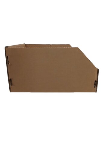 Emtrade Magazijnbak karton 580x400x300 mm - bruin golfkarton gebruikt per pallet - niet gevouwen (180 stuks)