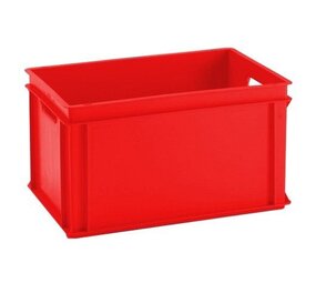 Emtrade (Nieuw) Stapelbak 600x400x320mm, Rood, PP, gesloten, nieuw