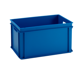 Emtrade (Nieuw) Stapelbak 600x400x320mm, blauw, PP, gesloten, nieuw