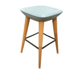 Emtrade Barkruk, 66,5 cm hoog, zitvlak 40x40 cm, bruin/lichtblauw gebruikt per stuk