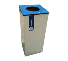 Emtrade Papierbak 31x31x72 cm, Wit Blauw - Gebruikt Emtrade Papierbak 31x31x72 cm, Wit Blauw - Gebruikt