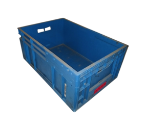 Emtrade Stapelbak 600×400×270 mm, PP, Blauw - Gebruikt