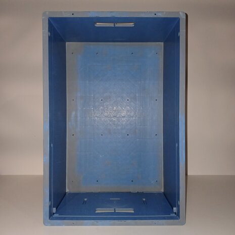 UTZ Stapelbak, 600x400x260 mm, euronorm, blauw pp, gebruikt