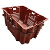 Emtrade  Nest-/stapelbak 800x600x440 mm, Geperforeerd, Rood, Gebruikt