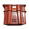 Emtrade  Nest-/stapelbak 800x600x440 mm, Geperforeerd, Rood, Gebruikt