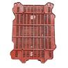 Emtrade  Nest-/stapelbak 800x600x440 mm, Geperforeerd, Rood, Gebruikt