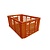 Emtrade Stapelkrat 600x400x250mm Geperforeerd Oranje Gebruikt