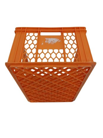 Emtrade Stapelkrat 600x400x250mm Geperforeerd Oranje Gebruikt