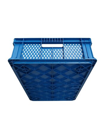 Emtrade Stapelkrat 600x400x150mm Geperforeerd Blauw HDPE/PP Nieuw