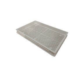 Emtrade Stapelkrat Geperforeerd 600×400×50 mm – Wit, Nieuw