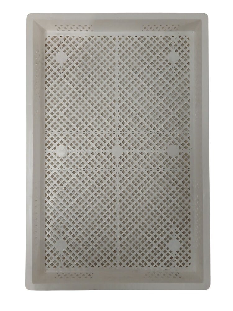 Emtrade Stapelkrat Geperforeerd 600×400×50 mm – Wit, Nieuw