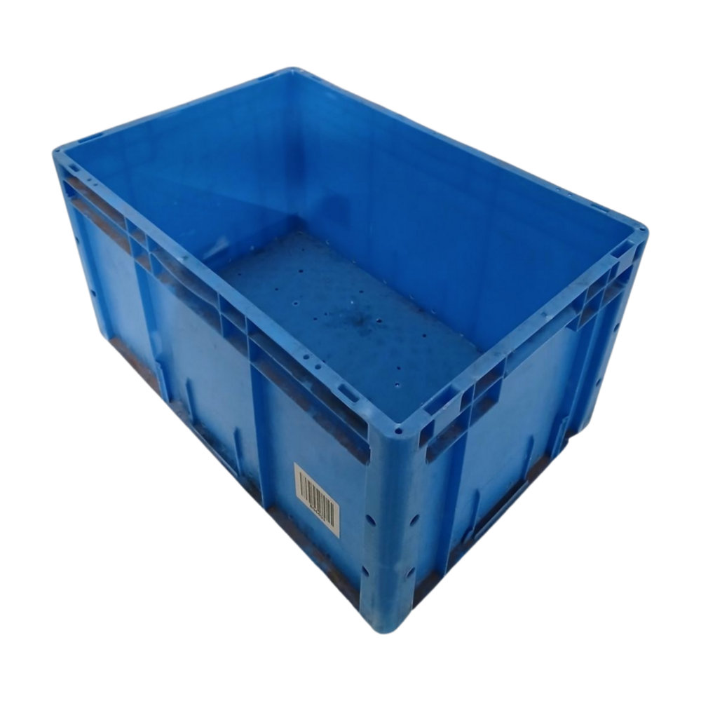Emtrade Stapelbak 600x400x320mm, Blauw, Gebruikt