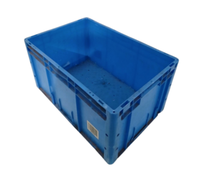 Emtrade Stapelbak 600x400x320mm, Blauw, Gebruikt