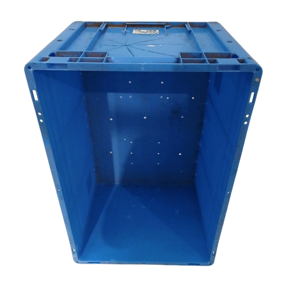 Emtrade Stapelbak 600x400x320mm, Blauw, Gebruikt