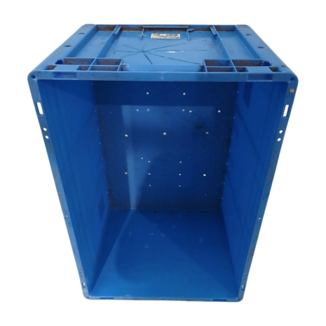 Emtrade Stapelbak 600x400x320mm, Blauw, Gebruikt